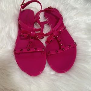 Kate Spade pink gemstone jelly sandals new in box